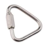 4xOUTDOOR TRIANGLEステンレスカラビナキャンプキーホルダークイックリンク5mm