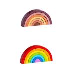 Yahoo! Yahoo!ショッピング(ヤフー ショッピング)2セット木製レインボースタッカーアーチ橋プレイセットスタッキングおもちゃキッズ