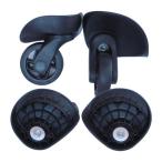 Yahoo! Yahoo!ショッピング(ヤフー ショッピング)2x 2ピース交換用ユニバーサルラゲッジトロリーケースユニバーサルスイベルキャスターDIY修理用アクセサリー用デュアルローラーベアリングホイ