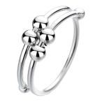 Yahoo! Yahoo!ショッピング(ヤフー ショッピング)2xRoundビーズリングスピナー抗不安リング回転可能なジュエリーシルバー