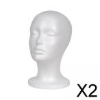 2x женщина пена манекен head парик дисплей держатель легкий Home салон для 