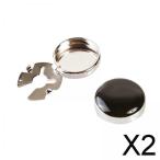 2x2 шт Classic мужской запонки стандартный. рубашка. оборудование орнамент раунд кнопка покрытие черный 