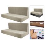 ライトコーヒー キャンピングカーのクッションカバー RV ダイネット クッション カバー ストレッチ ソファ カバー