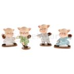 4шт.@. двор. изображение симпатичный свинья наружный скульптура полимер газонная трава сырой. украшение. декортивный элемент 