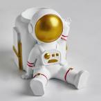 かわいい宇宙飛行士の形の花瓶プランターポット樹脂ホームデスクトップ彫刻A