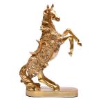 ショッピングミニマリスト 豪華なギャロッピング馬像テーブル動物の置物家の装飾品ゴールド1