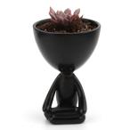 多肉植物プランター装飾瞑想置物植木鉢花瓶黒