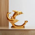 イルカの形のワインラック卓上ワインボトルホルダーワインキャビネット装飾ゴールド