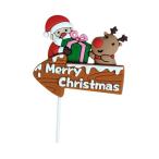 メリークリスマス ケーキトッパー ホリデー カラフル パーティー用品 ケーキデコレーション スタイル G