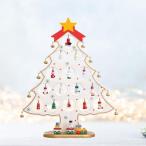 ショッピングクリスマスツリー デスクトップ木製クリスマスツリー装飾面白いクリスマスパーティー記念日ホリデーホワイト L