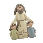 キャラクター彫刻イエスと子供たち