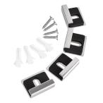  нержавеющая сталь зеркало зажим стена установка для heavy держатель зажим 4 шт черный серебряный S