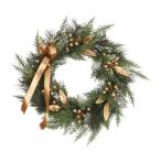 ショッピングクリスマスリース クリスマスリース 壁掛け飾り 玄関用 55cm 装飾グリーン人工リース リビングルーム パーティー 屋外用