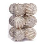 ショッピングオーナメント クリスマスボールオーナメント 12個 8cm クリスマスツリー吊り下げオーナメント 壁用 シャンパン