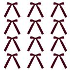 12 штук входит Рождество лента bow комплект простой . Рождество орнамент подарок упаковка для темный красный 