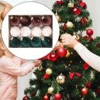 クリスマスツリー飾り ベルベットチャームペンダント 12個入り ホリデー 壁 ドア用 ブラウン ベージュ グリーン