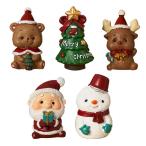 5 шт. комплект Рождество мини фигурка реквизит Рождество стол орнамент подарочная коробка имеется скульптура Home украшение фестиваль man 
