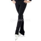  лёд фигурное катание тренировка длинные брюки женщина девочка. трико леггинсы черный XS