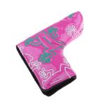  Golf короткая клюшка покрытие лягушка рисунок лезвие центральный короткая клюшка PU head протектор розовый 