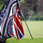 ゴルフタオルマイクロファイバー織りパターン、クリップ付き36x106cmワイプゴルフクラブ英国旗