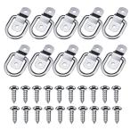  установка держатель имеющий 10 шт. нержавеющая сталь сталь D кольцо поверхность установка веревка кольцо для грузовика. крепкий крепежный байдарка каноэ ATV лодка 