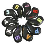 10PU Golf железный head комплект крышек гладкий . ощущение качества. водонепроницаемый черный setup. 