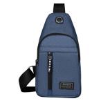 ファッションメンズチェストバッグ軽量アウトドアスポーツ防水ショルダーバッグブルー