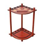 無垢材で省スペース！8本収納プールスティックホルダー