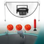 ミニトランポリン バスケットボールフープ 防水 簡単設置 バスケットボールラック ホワイト
