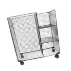 ヨガマット収納ラック キャスター付きカート ワークアウトルーム用 ヨガストラップ ダンベル ブラック