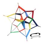  шестиугольник. кайт .. игрушка Family кайт яркий цвет мужчина девочка газонная трава сырой отдых спортивный 