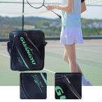 バドミントンラケットバッグ レディース メンズ スムーズジッパー プレイヤー アウトドア ショルダーバッグ ブラック