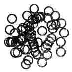 ランジェリー 金属 黒 ブラジャーのストラップ 100個 ハードウェア 縫製用具 クリップ フック 全15種選べ - 10mm-0字型