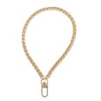 ストラップ ハンドル バッグ 財布 ハンドバッグ用 交換用 持ち手チェーン 20cm 全3色選べ - ゴールド