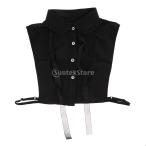 クラシック 偽の襟 チョーカー ブラウス ピーターパン 取り外し可能 ラペル シャツ 偽の襟  全2色 - スタイル4黒