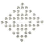 ノーブランド品 50pcs アンティークチベット 銀 合金 中空 花の魅力 コネクタ 宝石バラ