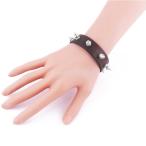 Yahoo! Yahoo!ショッピング(ヤフー ショッピング)パンク ユニセックス スパイク リベット スタッドレザー バングル ブレスレット カフリスト バンド