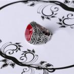 Yahoo! Yahoo!ショッピング(ヤフー ショッピング)赤のラインストーン 18ミリメートル ファッション 男 パンクリング ヴィンテージ 赤い宝石 指輪