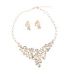 Yahoo! Yahoo!ショッピング(ヤフー ショッピング)女性はパールラインストーンチョーカーよだれかけステートメント分厚いネックレスのイヤリングの金