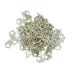 Yahoo! Yahoo!ショッピング(ヤフー ショッピング)かわいい 100pcs チベットシルバー フィリグリー 子犬 中空 足跡プリント チャーム ペンダント DIY クラフト