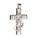 彫刻 3D ステンレス クロス ペンダント メンズ 装飾  ユニーク ジュエリー