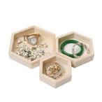 Yahoo! Yahoo!ショッピング(ヤフー ショッピング)木製 収納用 ケース ボックス ジュエリー／宝物／雑物／お菓子 六角形 絶妙的 組み合わせ 整理 工芸品 3個セット