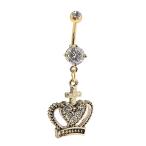 Yahoo! Yahoo!ショッピング(ヤフー ショッピング)1個 ボディピアス ラインストーン キラキラ 臍ピアス ボール ネジ式 ファッション 個性的 ジュエリー 全3色 - ゴールド