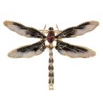 Yahoo! Yahoo!ショッピング(ヤフー ショッピング)レディース メンズ キッズ 可愛い ブローチピン バッジ トンボ型 ファッション アクセサリー - ブラック