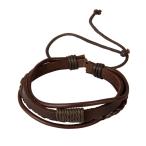 Yahoo! Yahoo!ショッピング(ヤフー ショッピング)編み込み 4重巻き レザー ブレスレット 1ピース 男女通用 エスニック バングル 革 全4種類 - 種類4