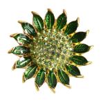 Yahoo! Yahoo!ショッピング(ヤフー ショッピング)1個 エナメル ラインストーン かわいい ブローチピン 女性 男性 子供 ヴィンテージ ジュエリー 人気 ギフト 全2種類 - 緑 ＃1