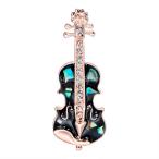 ファッション 創造的 バイオリンデザイン 楽器の形 ブローチピン ショールピン キルトピン 結婚式 パーティー ジュエリー