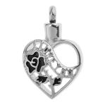 Yahoo! Yahoo!ショッピング(ヤフー ショッピング)全4種類 ハートの形 メモリアルペンダント 遺骨ペンダント 納骨 手元供養 誕生日 プレゼント 1個 - シルバー ＃4