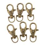 60個 金具 スイベル カニカン アクセサリーパーツ DIY ネックレス ブレスレット 全2色 - ブロンズ