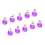 Yahoo! Yahoo!ショッピング(ヤフー ショッピング)10x透明多色ラウンドクリスタルガラスボールペンダントクリスマスプレゼント紫